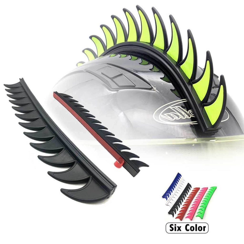 Helmet Mohawk Spikes — Reflective Universal-Fit Helmet Accessory