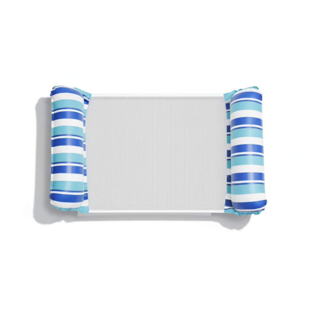 Rede insuflável para piscina — Espreguiçadeira flutuante com câmara de ar em PVC