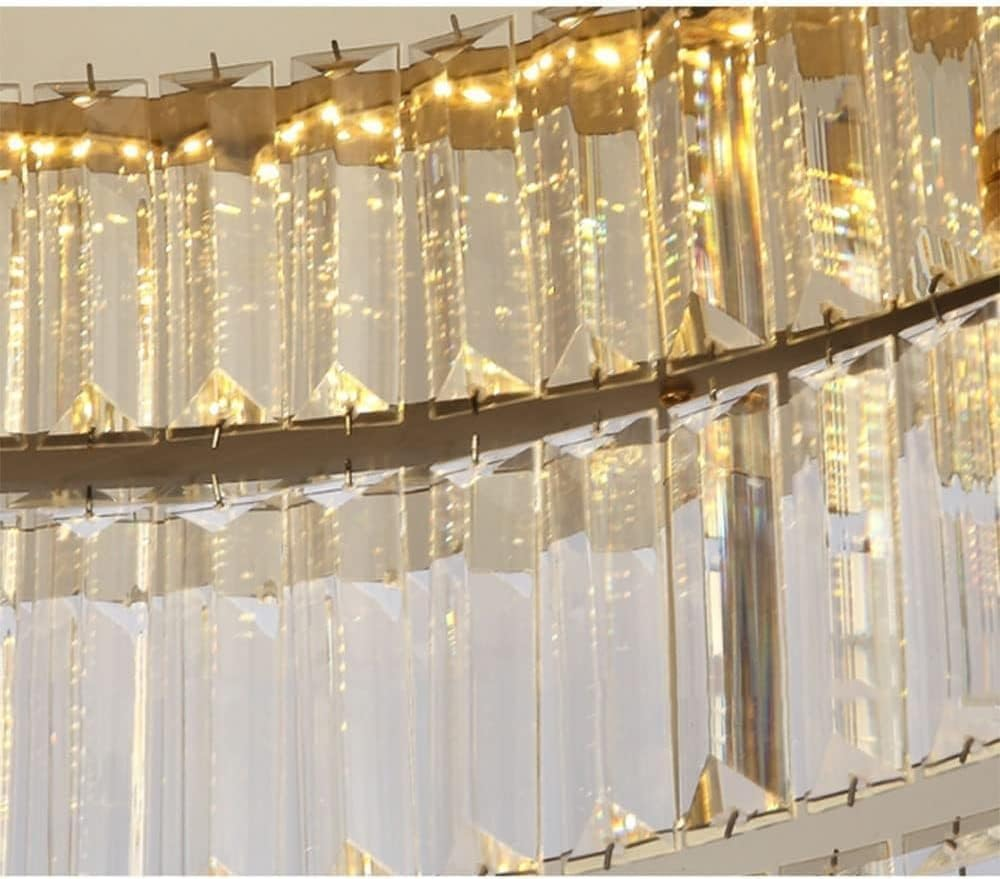 Lampada da soffitto rotonda con cristalli | Finitura oro lussuosa | Meowbutter