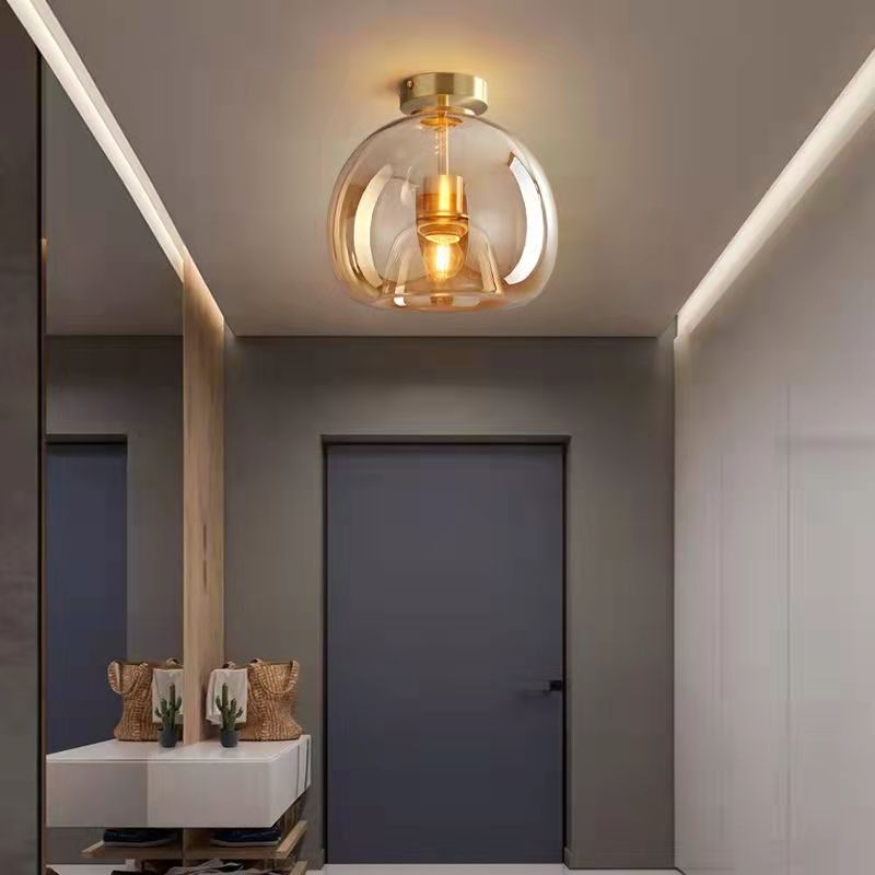 Nordic Glass Ball Ceiling Light | Semi-Flush Mount | Meowbutter