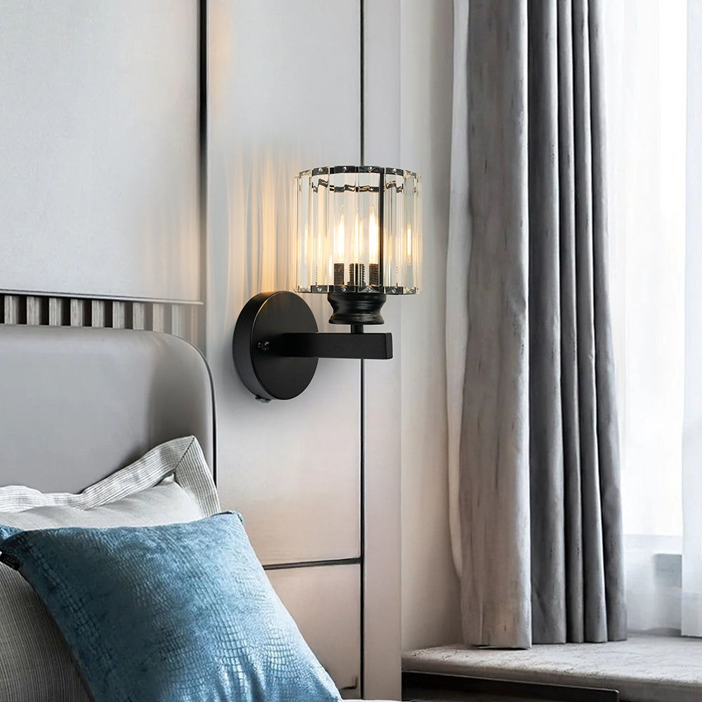 Lámpara de pared Crystal | Aplique moderno de vidrio y hierro | Meowbutter