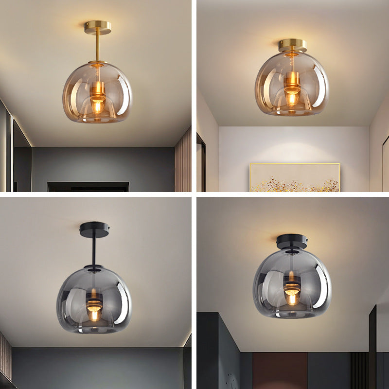 Nordic Glass Ball Ceiling Light | Semi-Flush Mount | Meowbutter
