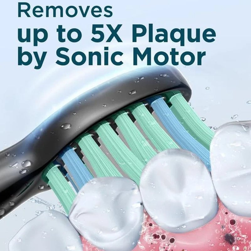 Sonic Electric Toothbrush - 4 Brush Heads & Storage Box - Rechargeable Adult Design | meowbutter