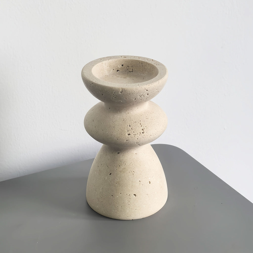 Natural Marble Candle Holders Set | meowbutter