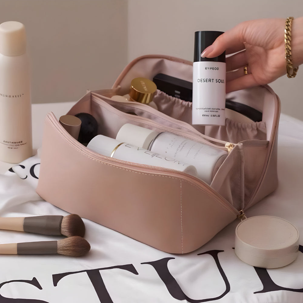 Large Capacity PU Shell Makeup Bag Hard Cosmetic Case