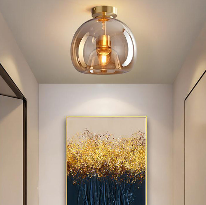 Nordic Glass Ball Ceiling Light | Semi-Flush Mount | Meowbutter