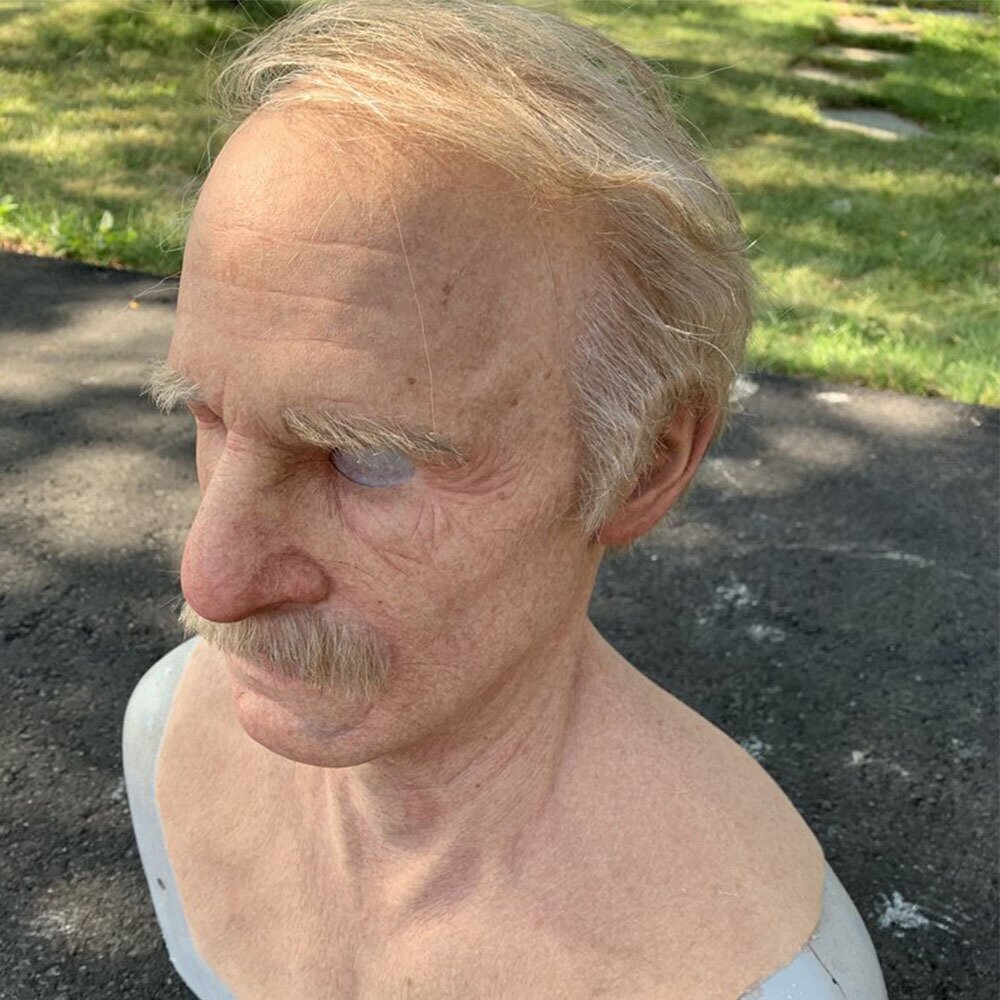 Realistic Latex Halloween Mask - Old Man Design - Costume Accessory | meowbutter