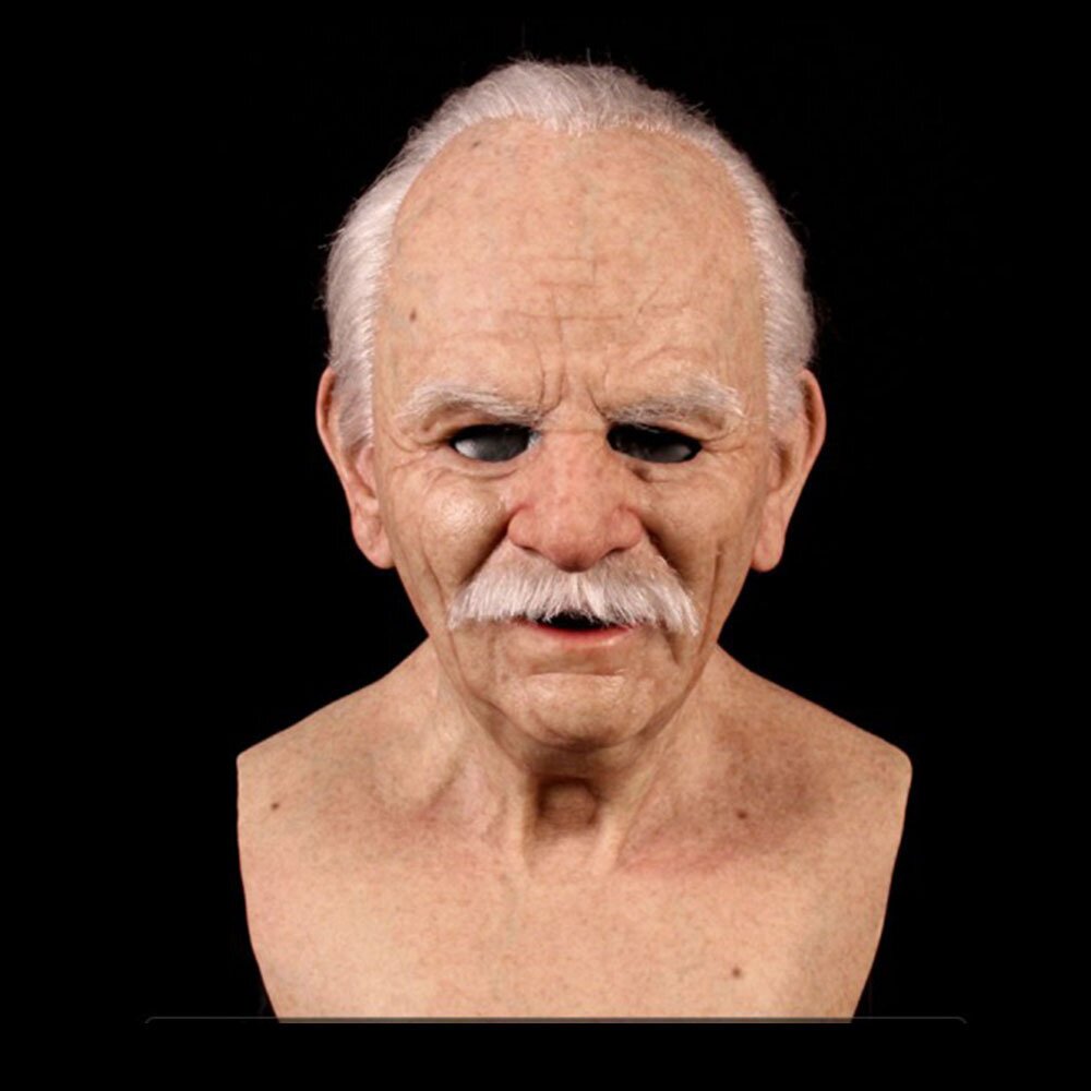 Realistic Latex Halloween Mask - Old Man Design - Costume Accessory | meowbutter