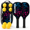 Pickleball-sæt med ketcher i glasfiber, letvægtsketchere og bolde | Meowbutter
