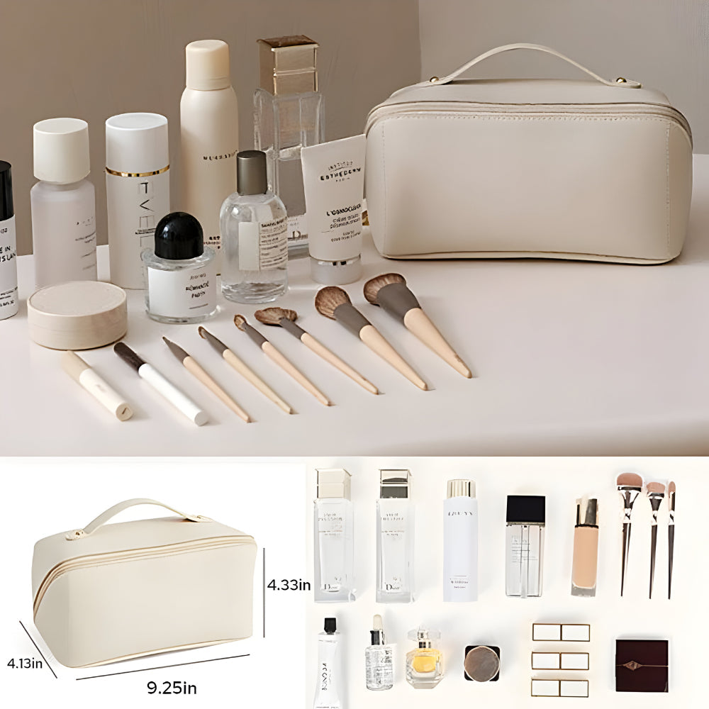 Large Capacity PU Shell Makeup Bag Hard Cosmetic Case