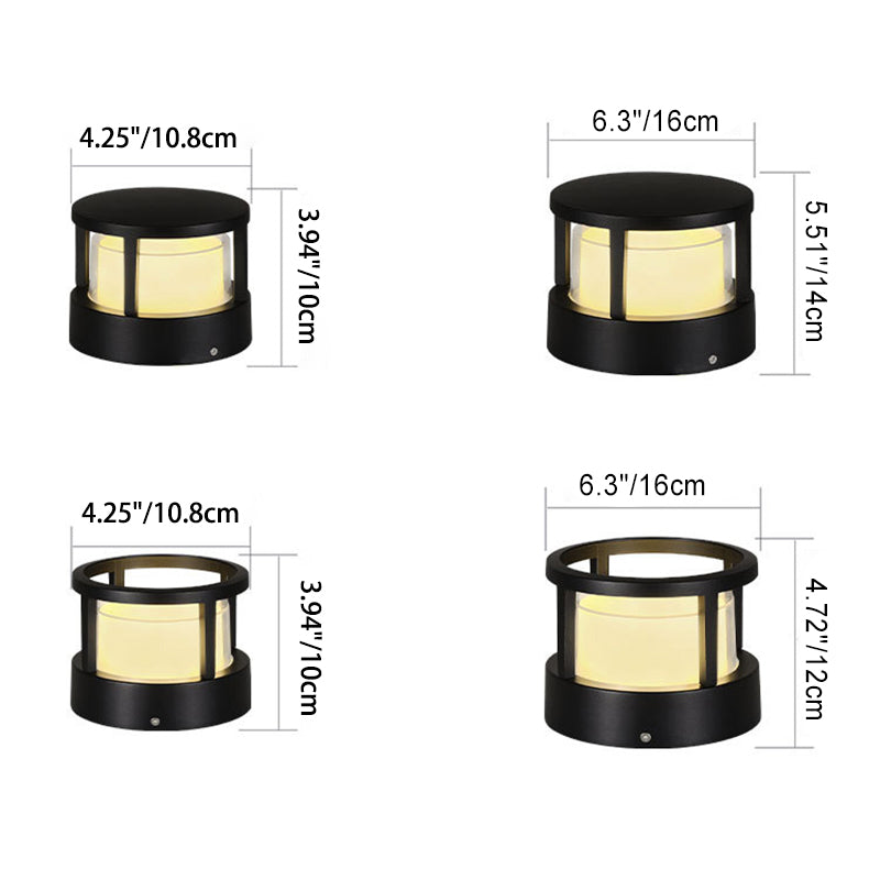 Lampada da prato esterna a LED con cilindro in alluminio impermeabile industriale | Meowbutter