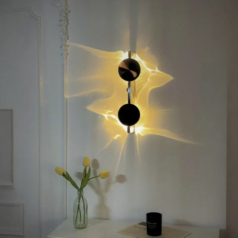 Ripple Wall Sconce With Adjustable 180 Degree Head Warm White Ambient Light