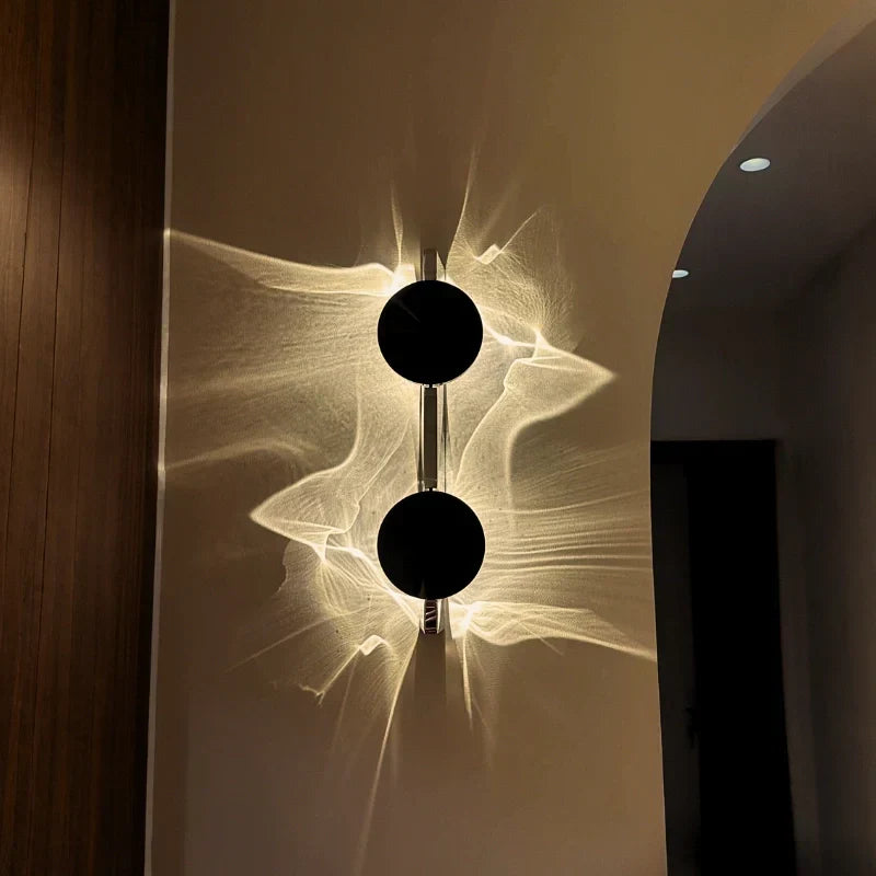 Ripple Wall Sconce With Adjustable 180 Degree Head Warm White Ambient Light