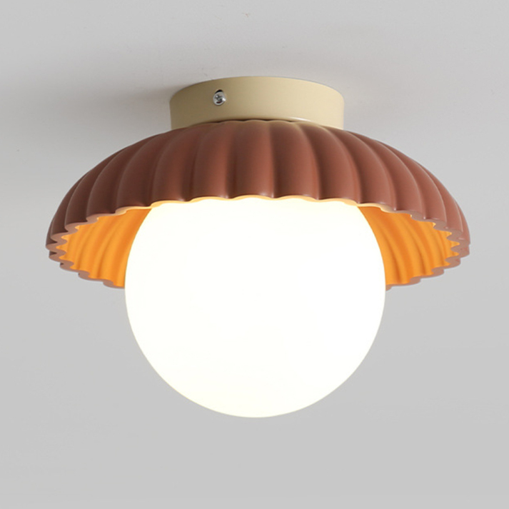 Lampada da soffitto per corridoio in ferro | Montatura moderna a plafone in vetro e metallo | Meowbutter