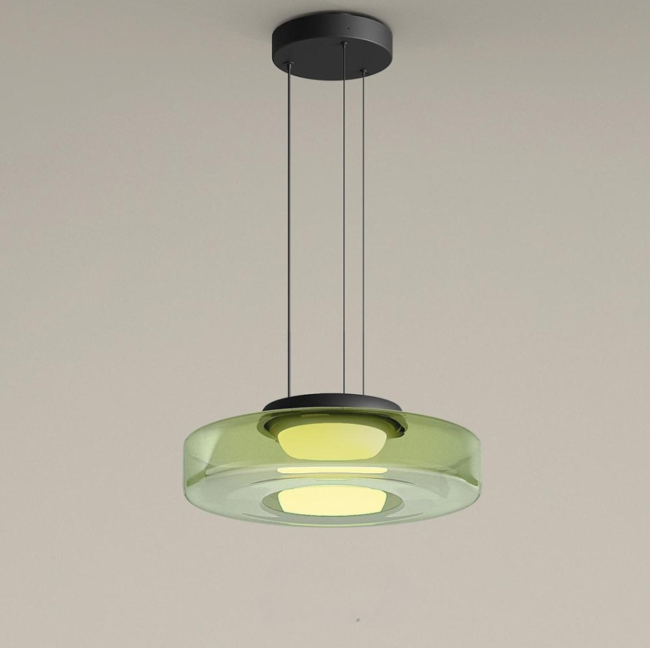 Glass Pendant Lamp | Bauhaus Style Hanging Light | Meowbutter