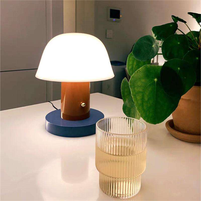 Mushroom Table Lamp | Modern Rechargeable LED Light | Meowbutter