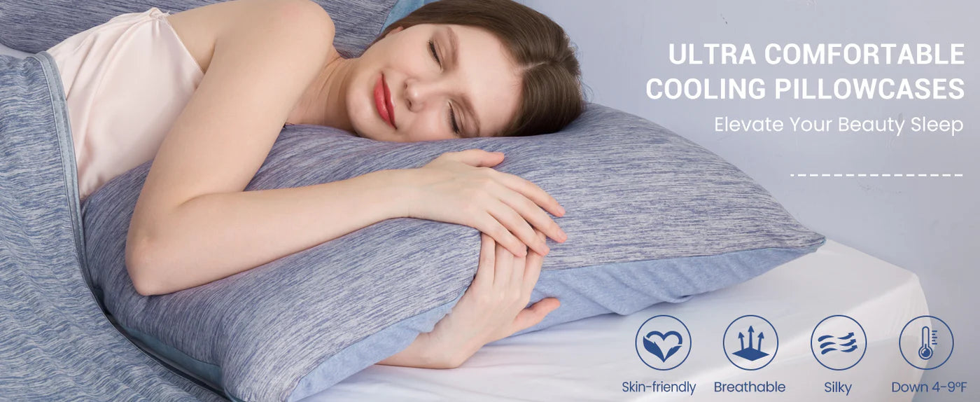 Premium Double-Sided Cooling Pillowcases for Hot Sleepers