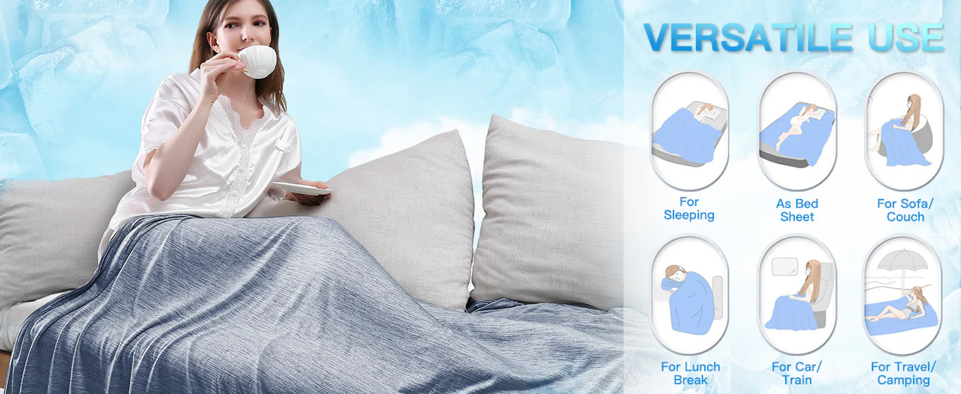 Premium Reversible Cooling Blanket for Restful Sleep