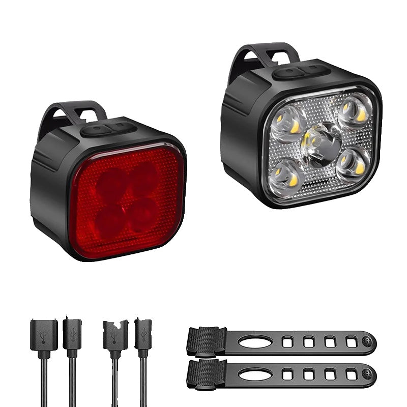 Dobíjecí světla na kolo - USB-C - 350 lumenů přední - vodotěsné IPX65 - 8 a 12 režimů | meowbutter