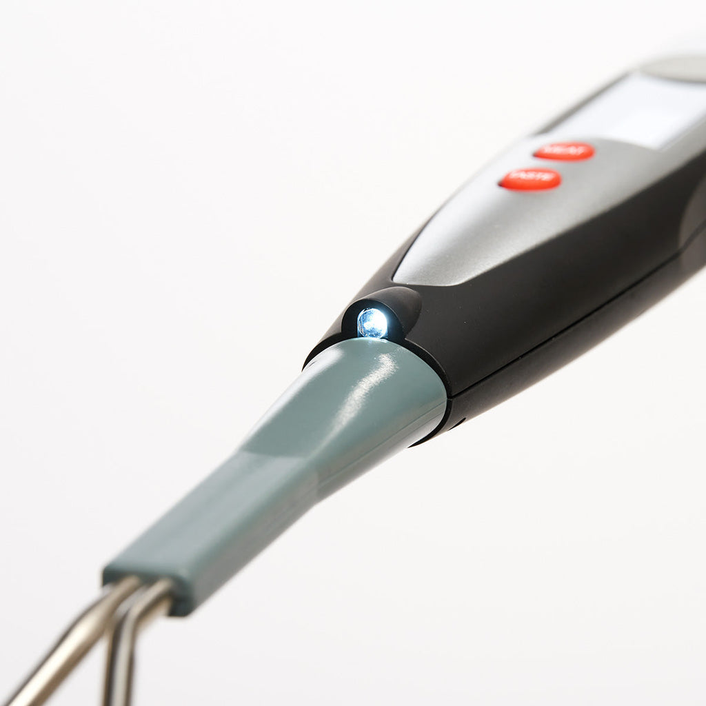 Grilovací vidlička z nerezové oceli - integrovaný digitální teploměr a sonda na gril