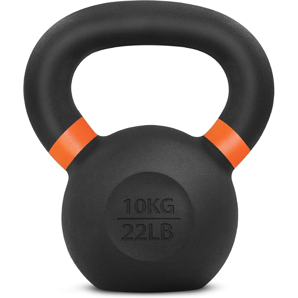 Kettlebell i støbejern — solid konstruktion i ét stykke, pulverlakeret overflade