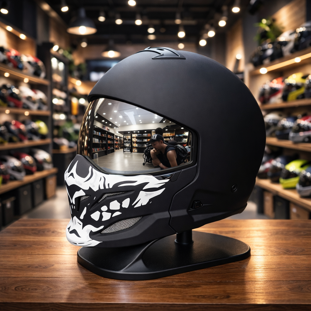 Casco de motocicleta unisex Scorpion Retro - Meowbutter