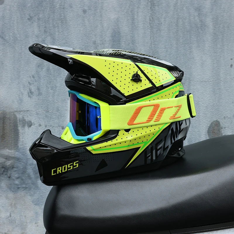 Casque intégral tout-terrain ORZ Motocross - Meowbutter