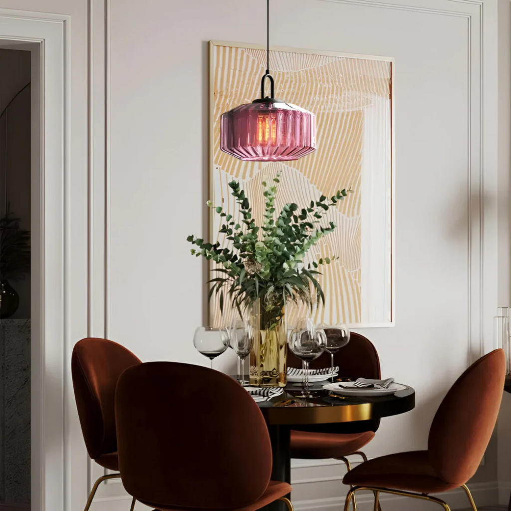 Mireta Glass Pendant Light | Retro-Coloured Glass Design | Meowbutter