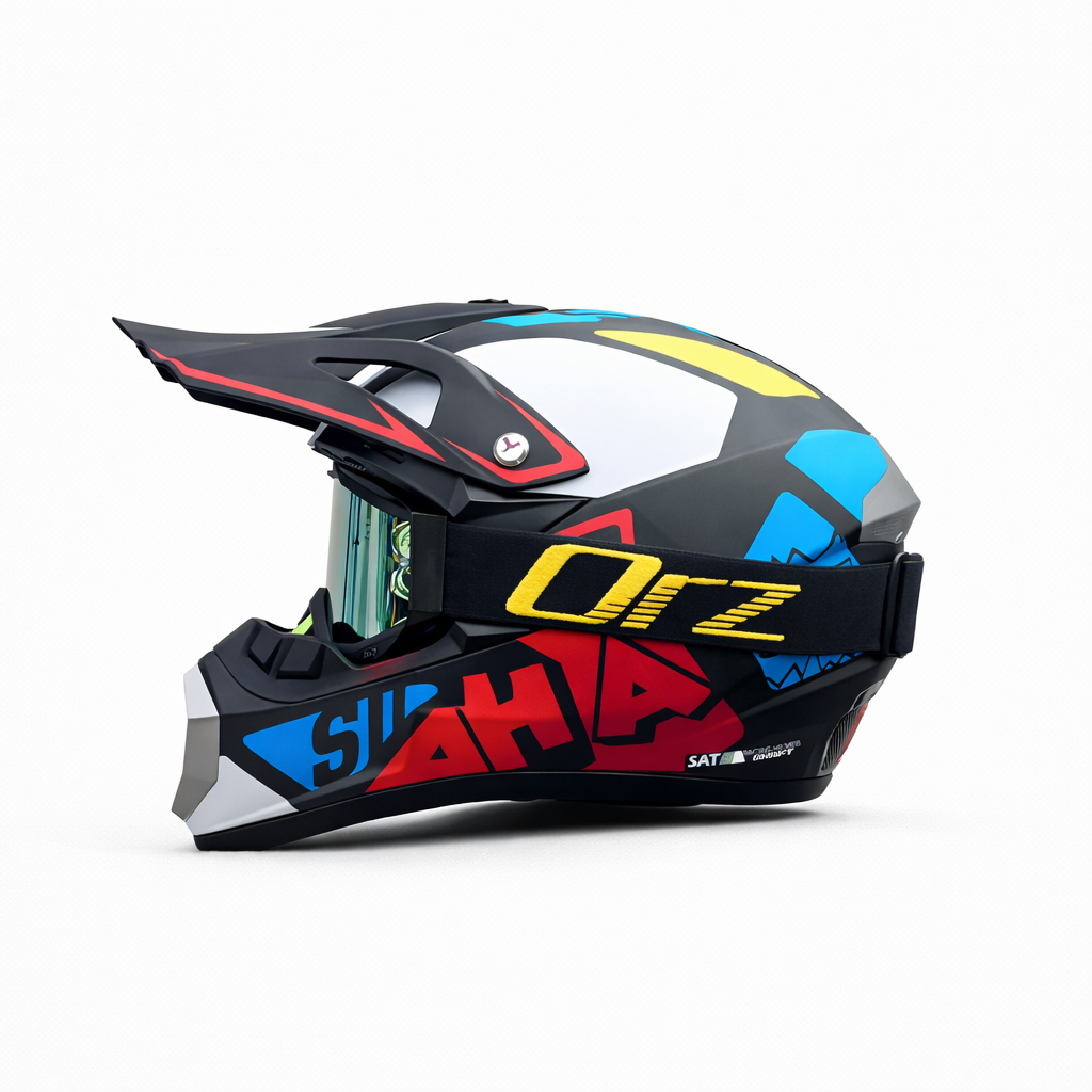 Casco Integral Off-Road de Motocross ORZ-126 - Meowbutter