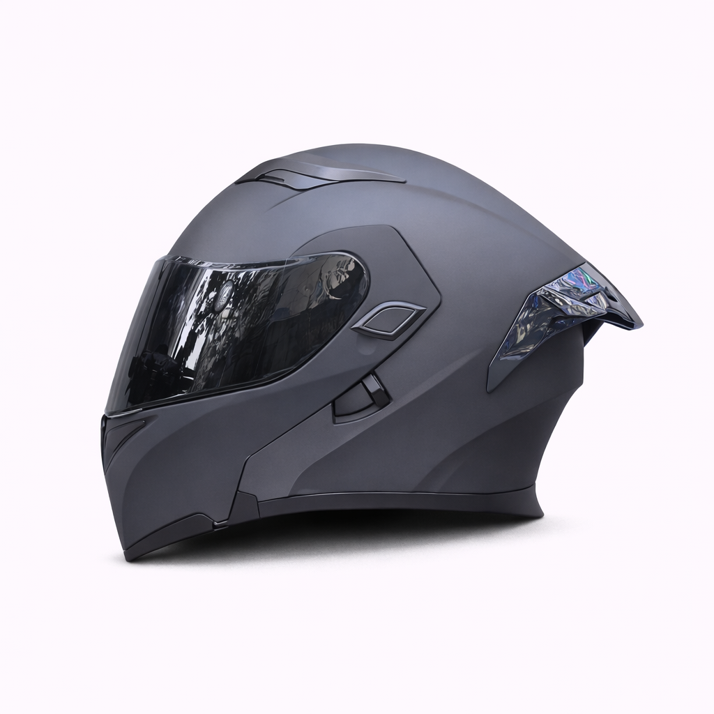 Kask motocyklowy ORZ Z-169 z podnoszoną szczęką, pełna osłona twarzy, podwójna szyba, zatwierdzony przez DOT i ECE - Meowbutter