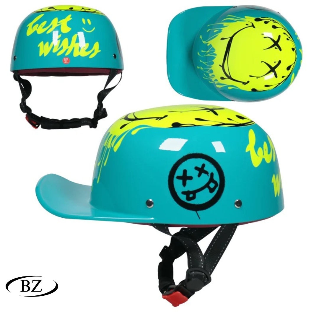 NY Motorcykel Vintage Retro Baseballkeps Hjälmar - Meowbutter