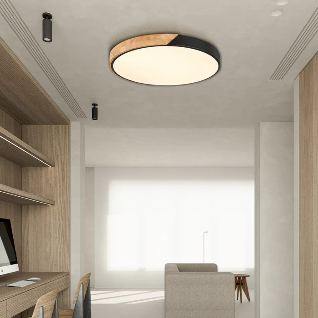 Lampada da soffitto a LED | Design moderno nordico in legno | Meowbutter