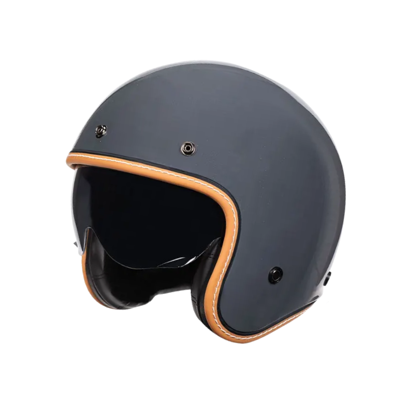 Minimalist Retro Open Face Motorcycle Helmet – DOT & ECE Certified | meowbutter