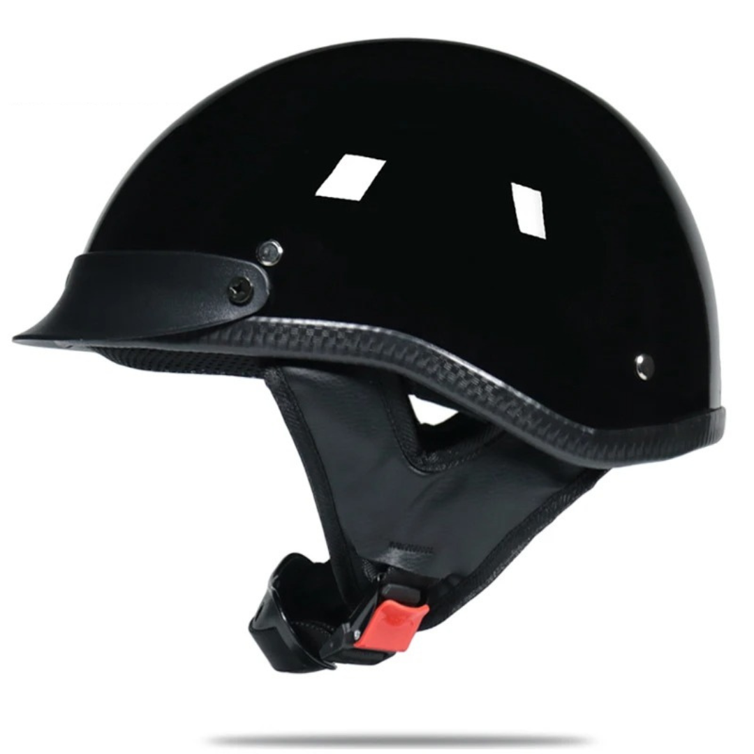 Low Profile Cruiser Half Helmet - DOT and ECE Approved - Meowbutter