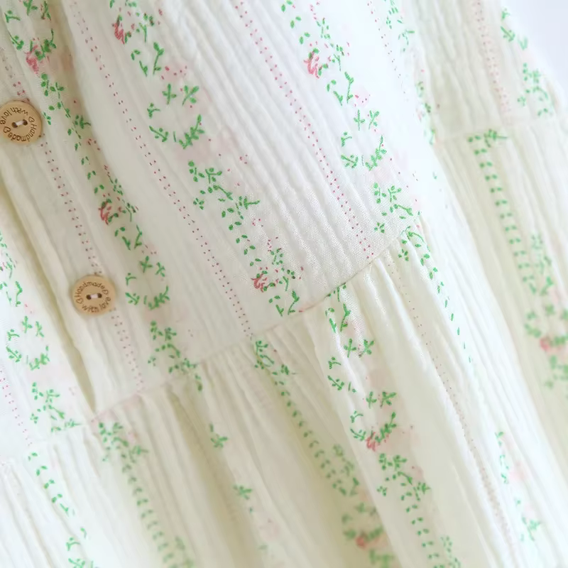 The Bloom Nightgown One Hundred Percent Muslin Cotton