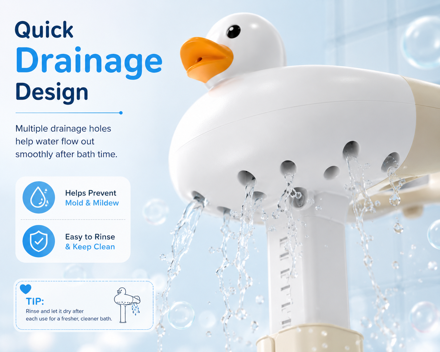 Hands-Free Upright Toddler Bath Stand