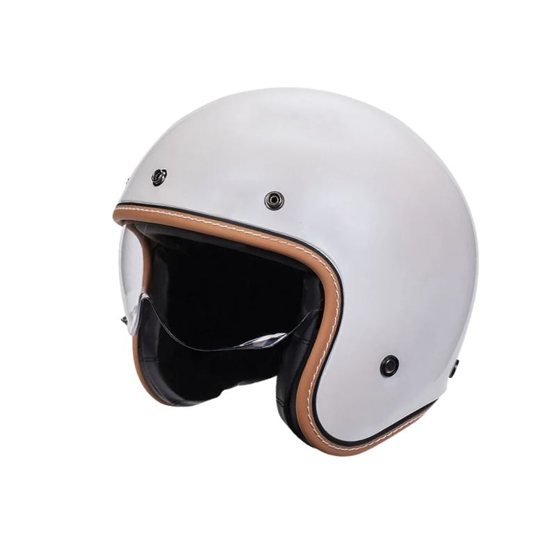 Minimalist Retro Open Face Motorcycle Helmet – DOT & ECE Certified | meowbutter