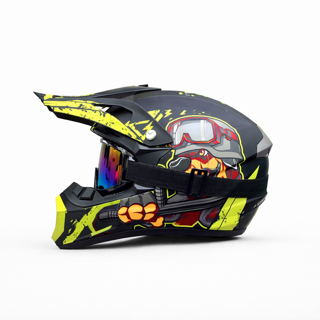 Casco Integral Off-Road de Motocross ORZ-126 - Meowbutter
