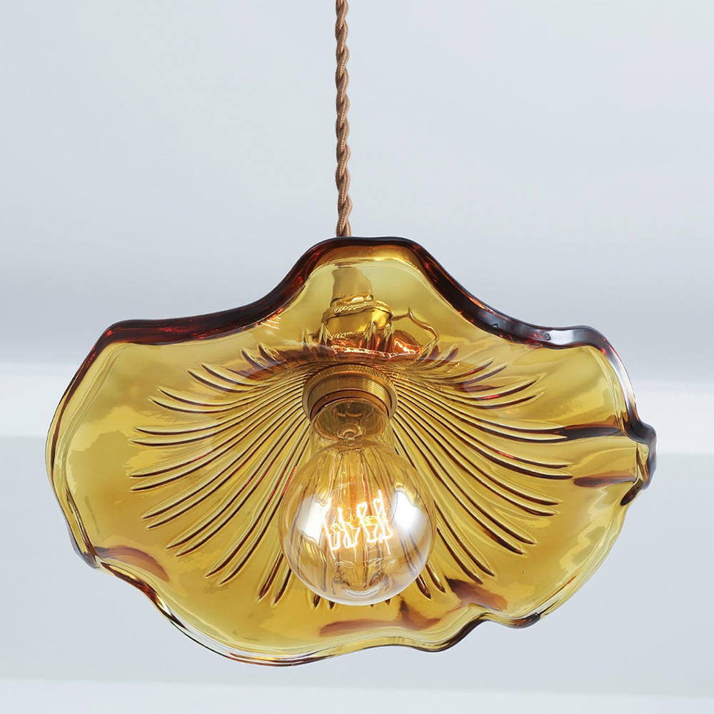 Illuminate Your Room with Elegance | Flower Glass LED Pendant Light | Meowbutter