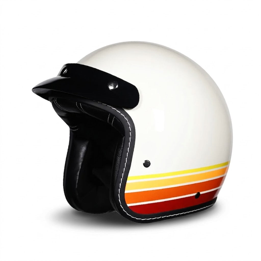 Vintage Open Face Motorcycle Helmet – All-Season Comfort & Protection - Meowbutter