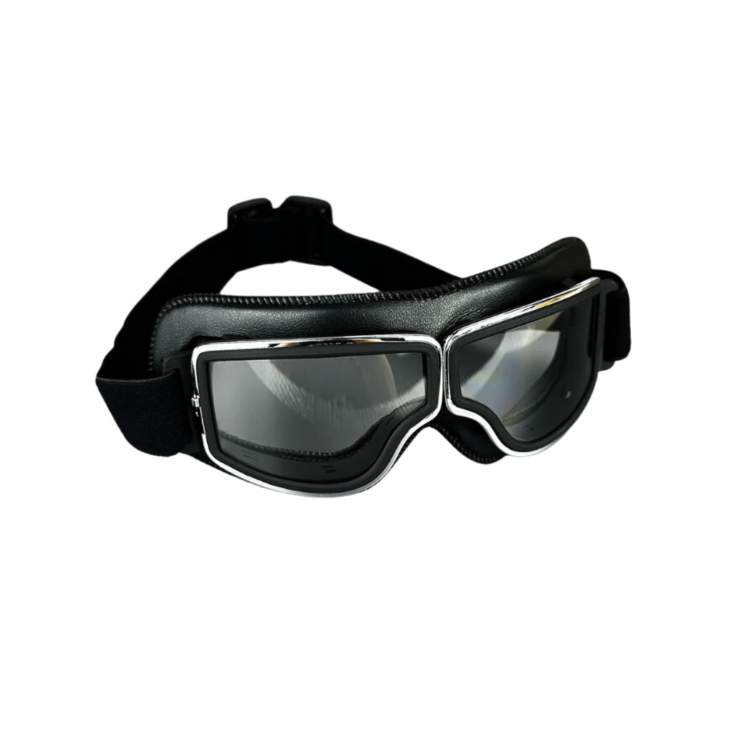 Vintage Leather Motorcycle Goggles - Meowbutter