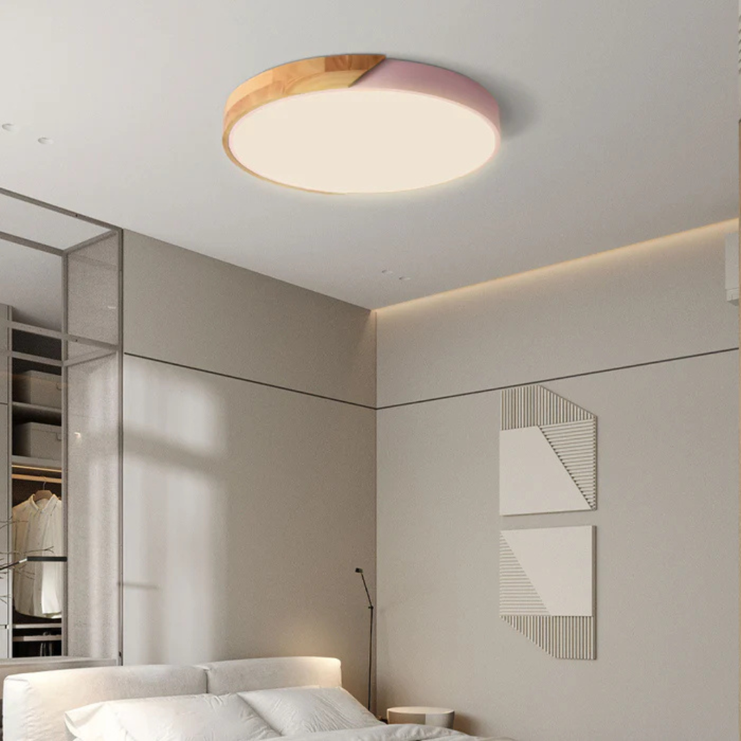 Lampada da soffitto a LED | Design moderno nordico in legno | Meowbutter