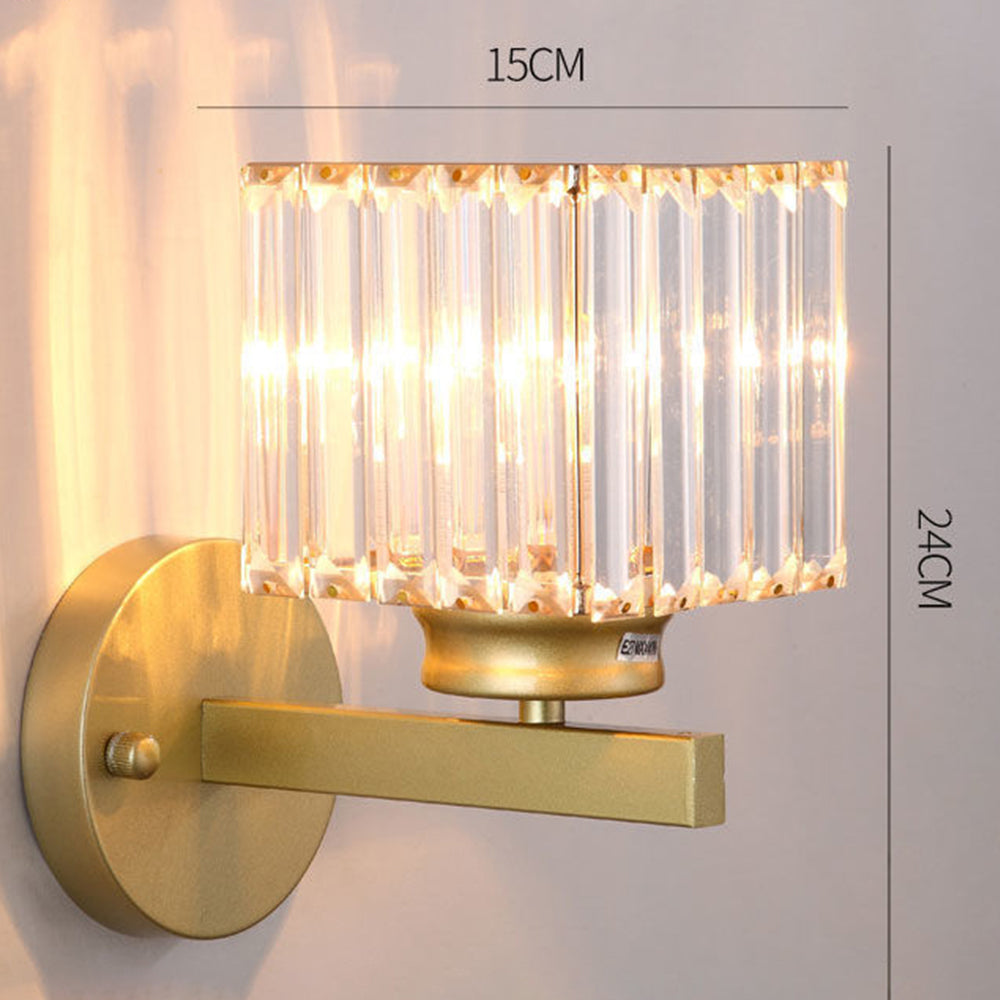 Lámpara de pared Crystal | Aplique moderno de vidrio y hierro | Meowbutter