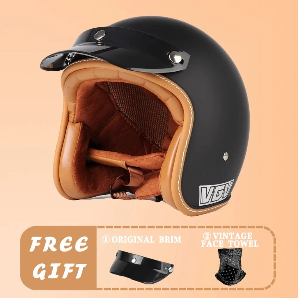 Casco Aperto EchoRetro Classic – Omologato DOT/ECE | meowbutter