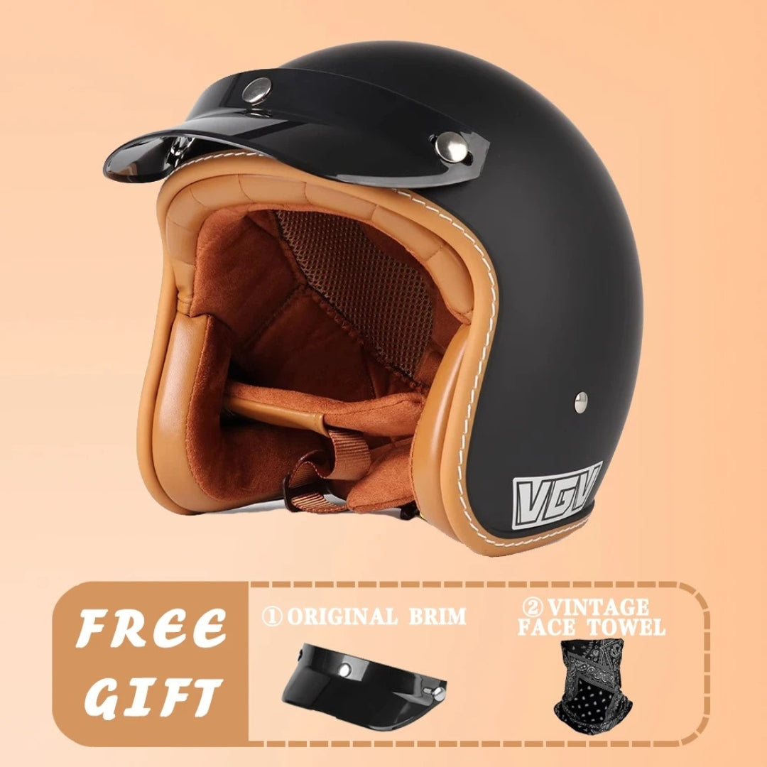 Casco Aperto EchoRetro Classic – Omologato DOT/ECE | meowbutter