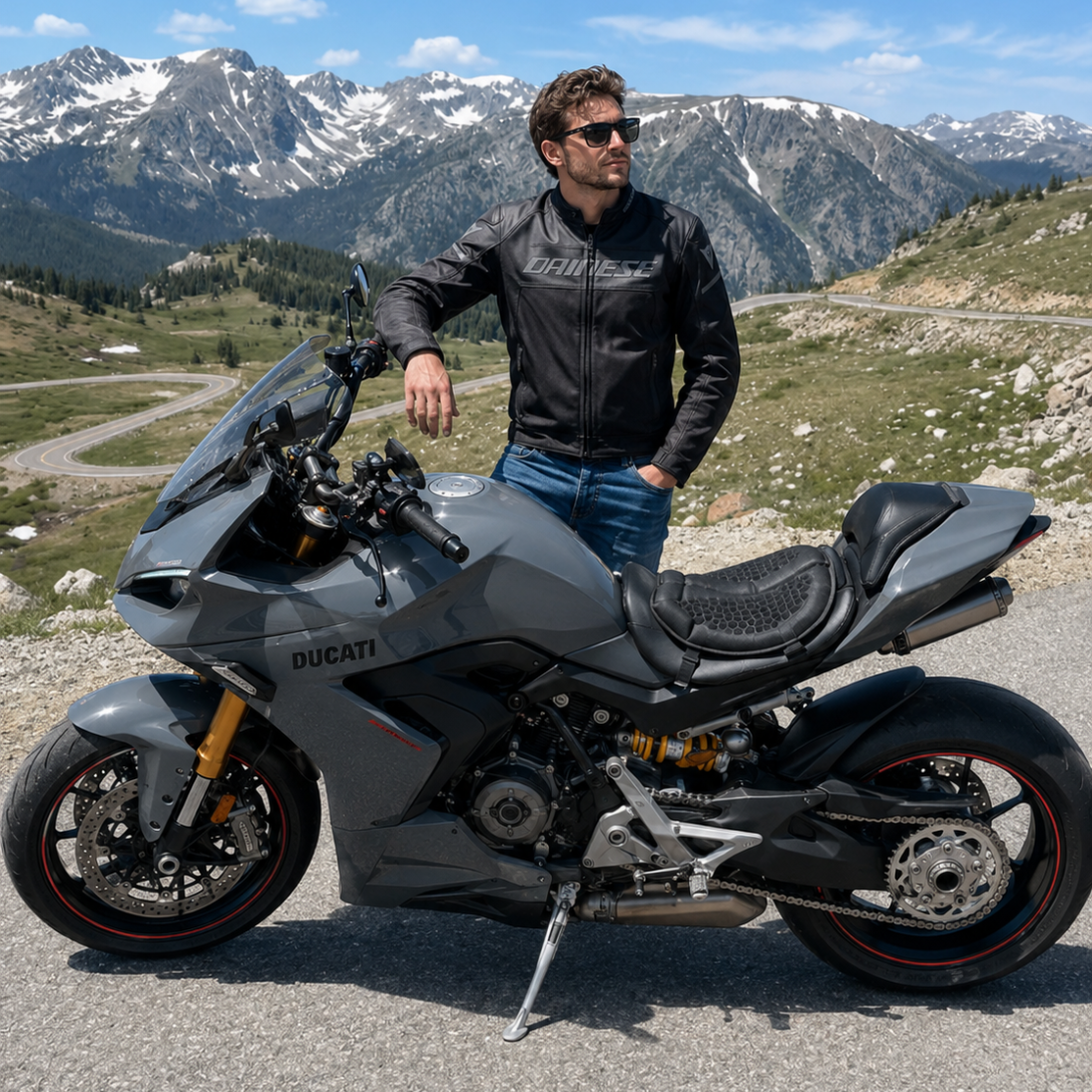 Poduszka na siedzenie motocyklowe Bikerzonez HexFlow - Meowbutter