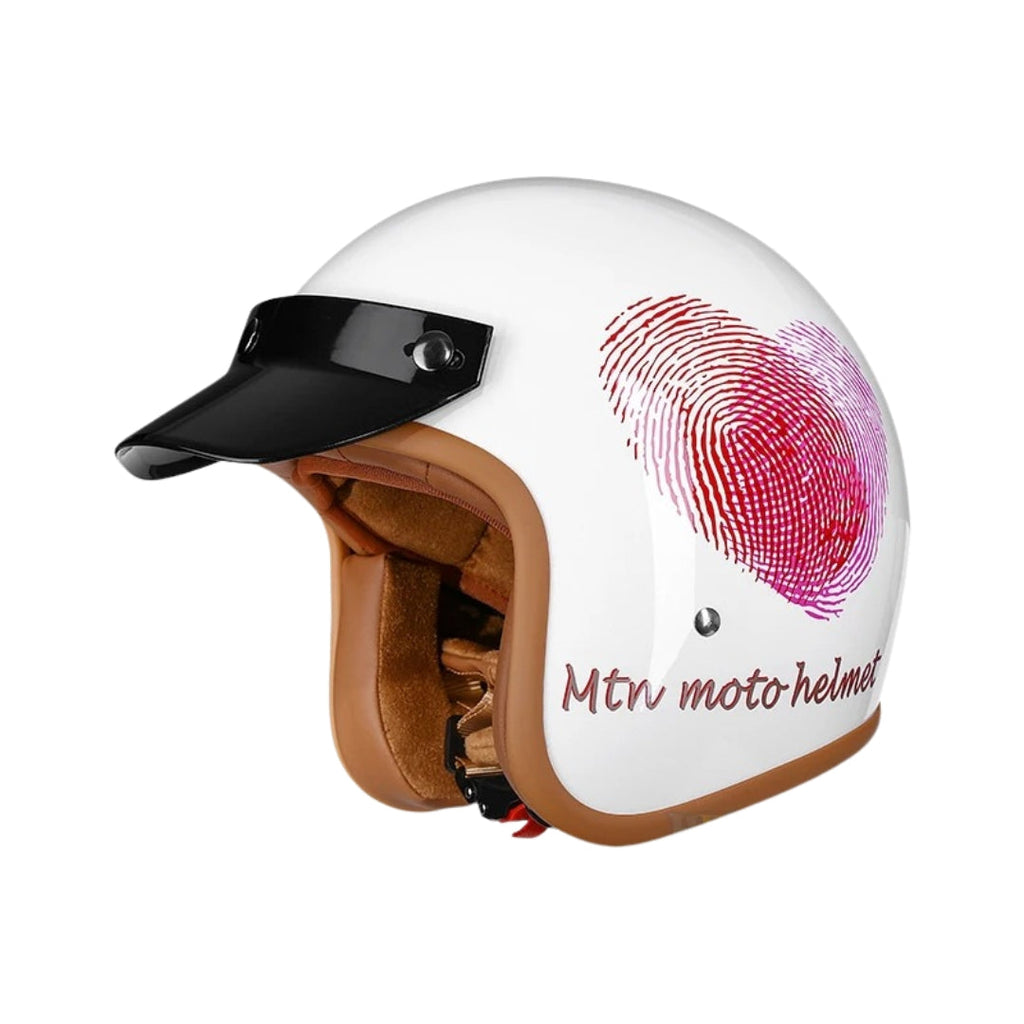The Street King - Vintage Open Face Helmet - DOT & ECE Approved - Meowbutter