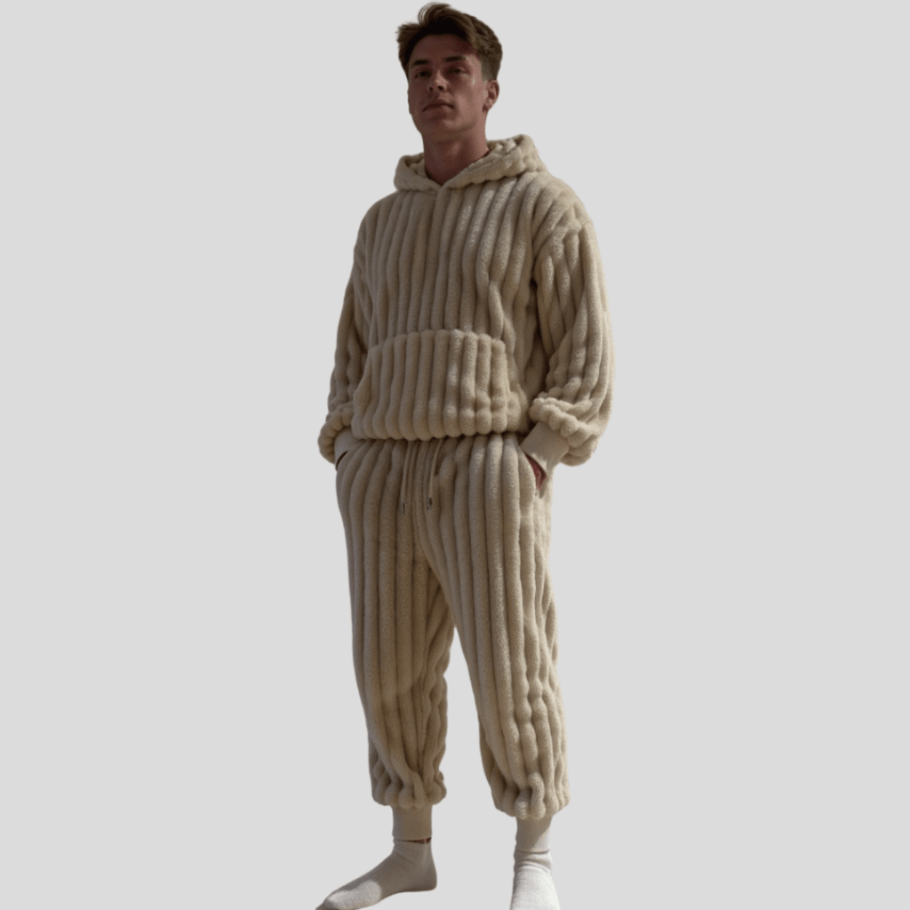 Pantaloni in pile oversize accoglienti per un comfort rilassato