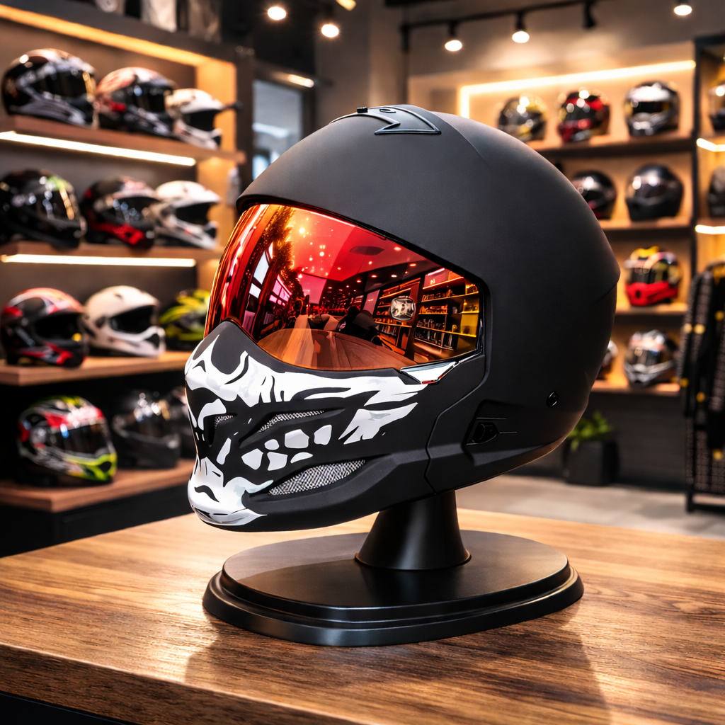 Casco de motocicleta unisex Scorpion Retro - Meowbutter