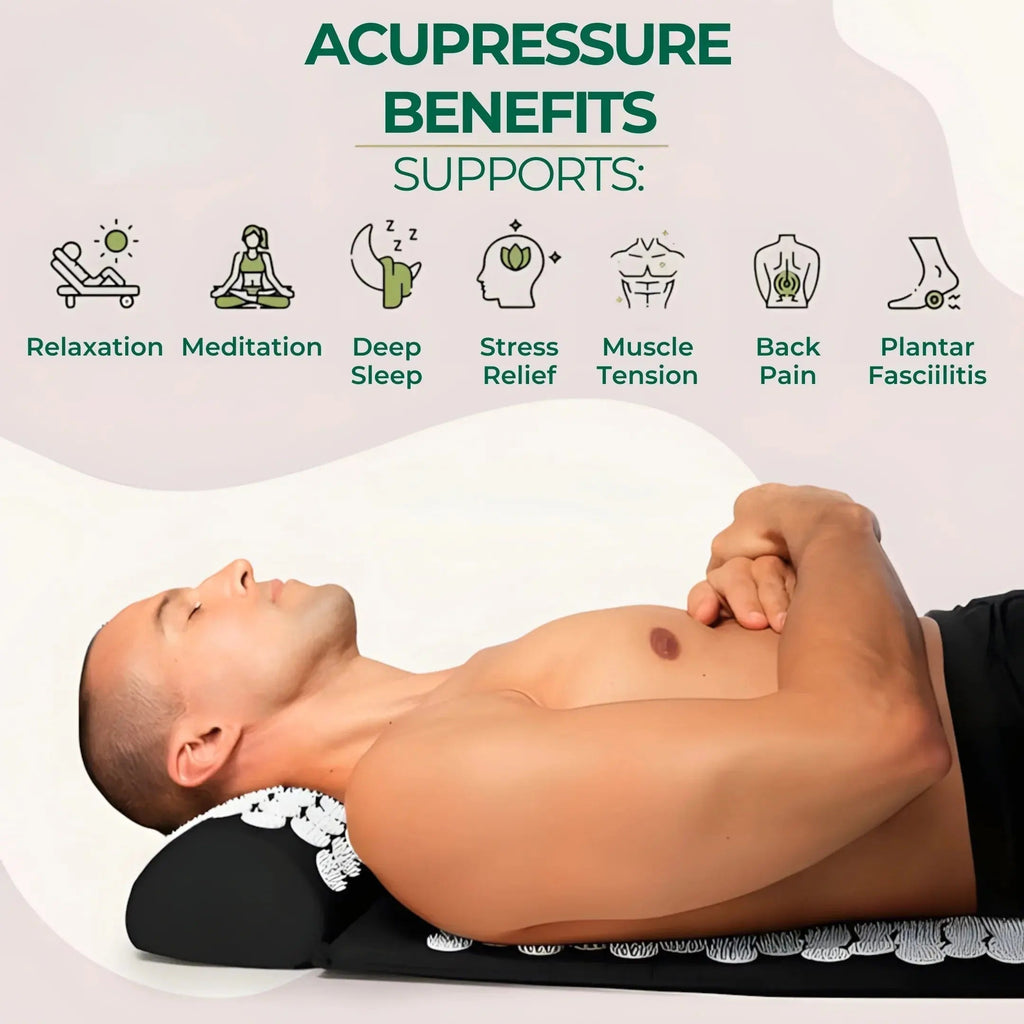 Acupressure Mat and Pillow Bundle for Relaxation